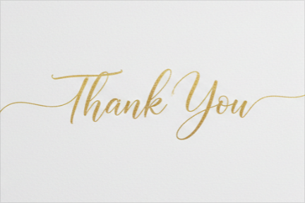 25 Thank you cards